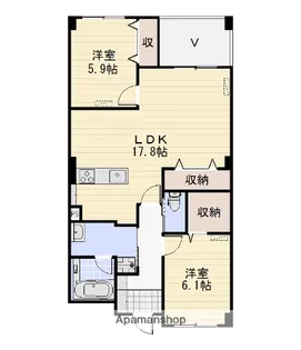 グロブナータウン平和町【303号室】の間取り