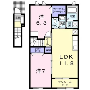 T・フロムⅠ【2階】の間取り