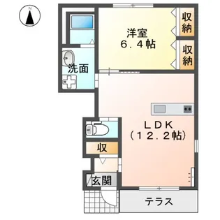サンライズ(SUNRISE)【102号室】の間取り