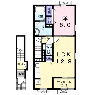 ヴィラージュ メルヴェーユ Ⅰ【2階】の間取り