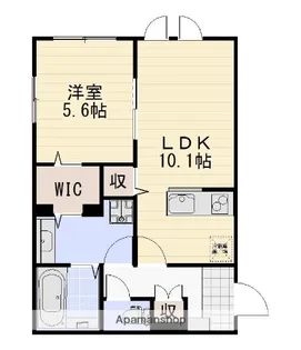 RAVIN(ラヴァン)【102号室】の間取り