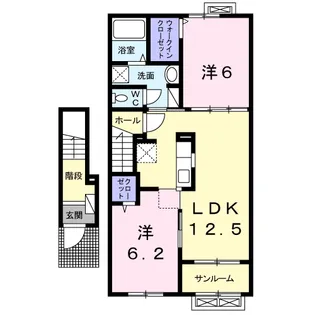 アベリア【2階】の間取り