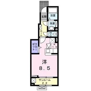 クレストール ステージア【1階】の間取り