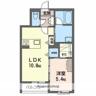 MILLE FLEURS(ミル フルール)【302号室】の間取り