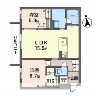 フォルトゥーナ泉が丘【305号室】の間取り