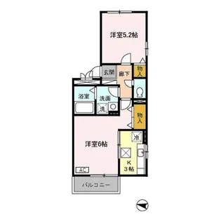 カルネ ファミリア【3階】の間取り