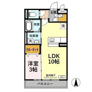 リビングタウン戸水【2階】の間取り