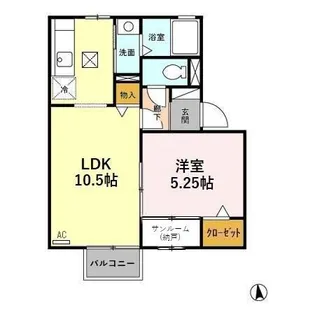 モアコート禅 B【1階】の間取り