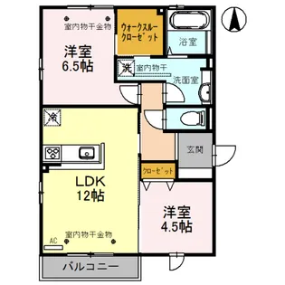 ヤードコート【2階】の間取り