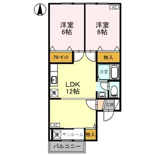 ピーチガーデン【2階】の間取り