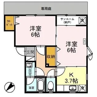 アプリコット B棟【1階】の間取り