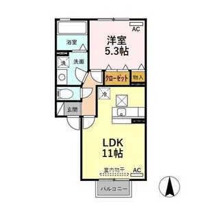 伏見ヴィヴレ A【1階】の間取り