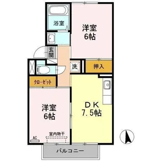 プレジールマーチ A【2階】の間取り