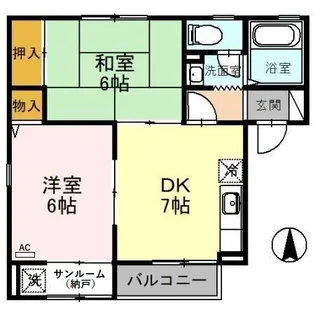 ウエスト・パルク A【2階】の間取り