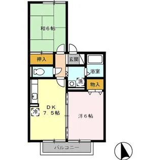 ボヌール・ポルト【2階】の間取り