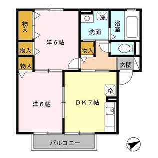 ウィルモア・ボヌール【1階】の間取り