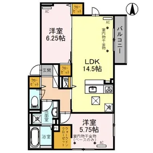 DーRESIDENCE諸江Ⅱ【1階】の間取り