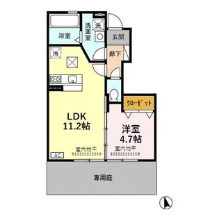 サンヴェルディⅢ A【1階】の間取り