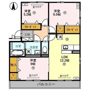 リビングタウン東金沢 A【1階】の間取り