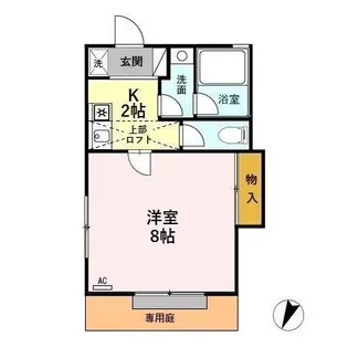 ハートワン御園【1階】の間取り