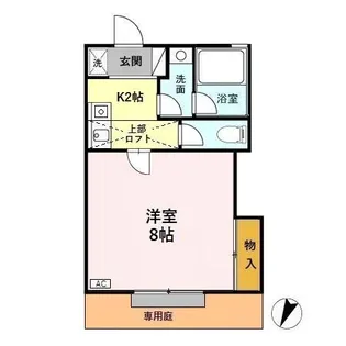 ハートワン御園【1階】の間取り