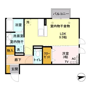 アブニール【2階】の間取り