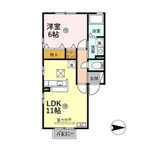 シャルマン東海【1階】の間取り