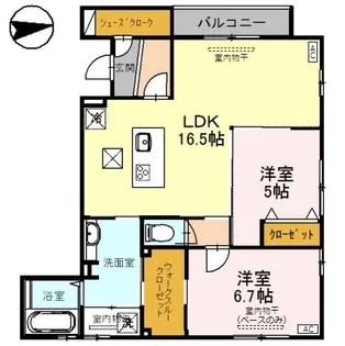 オッツREIWA【1階】の間取り