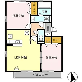 パルテール【2階】の間取り