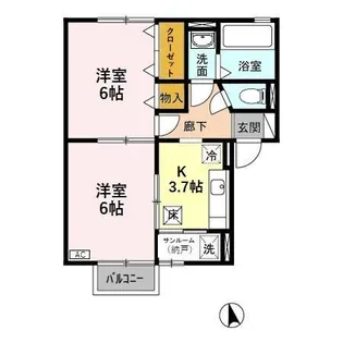 セービルリカーK【1階】の間取り