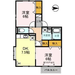 ソレアードⅢ【2階】の間取り