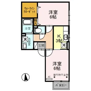 アン リヴィエール【2階】の間取り