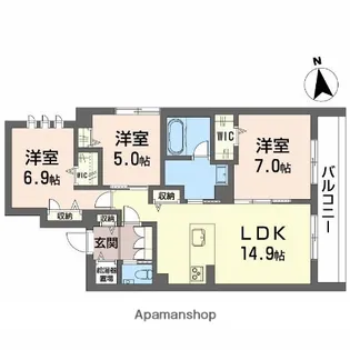 ポルターナⅠ【2階】の間取り