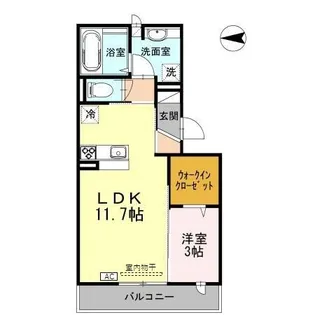 OTT’S K2(オッツケーツー)【3階】の間取り