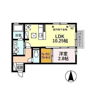 ユニ ステイ参番館【1階】の間取り
