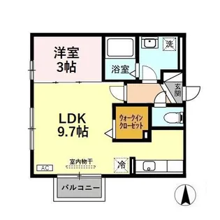 ユニ ステイ参番館【1階】の間取り