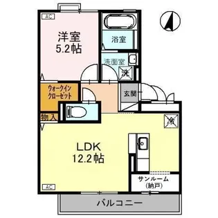ユニ ステイ壱番館 B【2階】の間取り