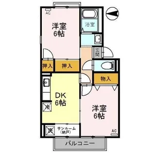 ヴィラ・ノースポール B【2階】の間取り