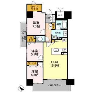 プレミスト金沢駅西口Ⅱ 1001号室【11階】の間取り