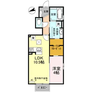 リバーサイドかどや2【1階】の間取り