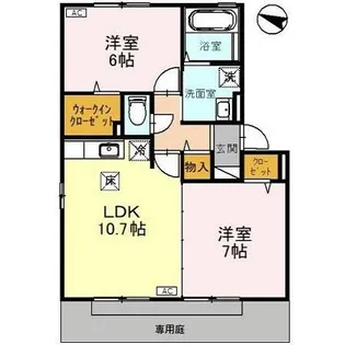 ルピナス・田上 A【1階】の間取り