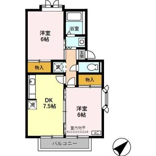 シティハイム ローズマリー【2階】の間取り