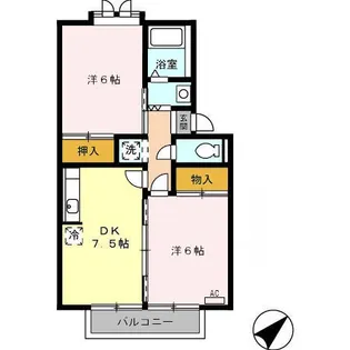 シティハイム ローズマリー【2階】の間取り