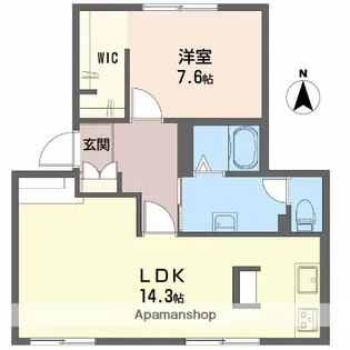 コヴェントガ−デン【102号室】の間取り