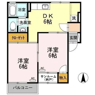 アーバンライフガーデン A棟【2階】の間取り