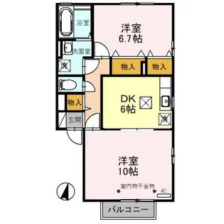 アコール・ヴィレ B【1階】の間取り