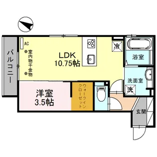 エクセルコート野々市 B棟【2階】の間取り
