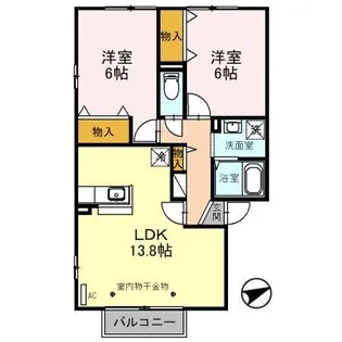 ソレアード A【2階】の間取り