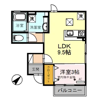 クレジュールIII【1階】の間取り
