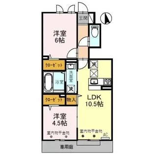 グラーノSK B棟【1階】の間取り